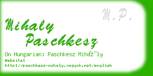 mihaly paschkesz business card